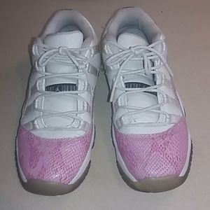 Pink snakeskin Jordan 11s